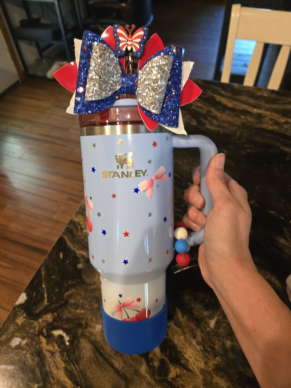 Custom 40oz Ombre Starry Sparkle Stanley